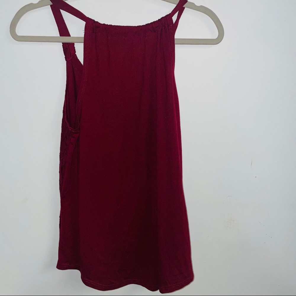 Rewind flowy burgundy tank top women’s medium vintage - Picture 5 of 5
